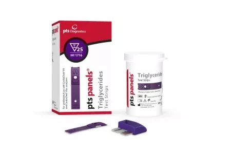 PTS Diagnostics Reagent Test Strip PTS Panels Caridac / Lipids / General Chemistry Total Cholesterol, HDL, Triglycerides, LDL, TC/HDL Ratio For Cardiocheck PA 15 Strips - M-526006-1782 - VL/1
