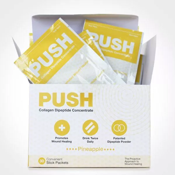 PUSH Collagen Dipeptide Concentrate, Pineapple, 7.7 g Packet