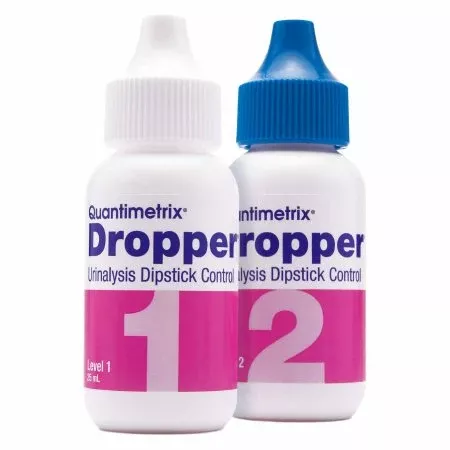 Quantimetrix Urine Chemistry Urinalysis Control Dropper Urinalysis Dipstick Testing 2 Levels 4 X 25 mL - M-211624-3697 - Box of 4