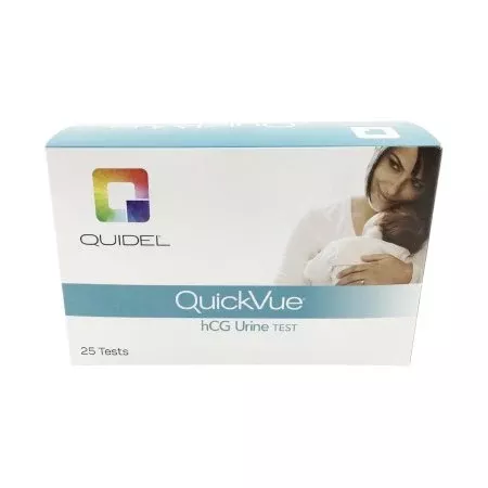Quidel Rapid Test Kit QuickVue Fertility Test hCG Pregnancy Test Urine Sample 25 Tests - M-450296-1125 - Kit of 25