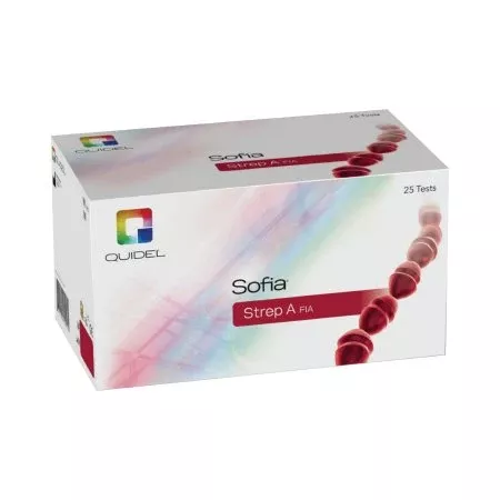 Quidel Rapid Test Kit Sofia Strep A+ FIA Fluorescence Immunoassay (FIA) Strep A Test Throat Swab Sample 25 Tests - M-951139-4352 - Kit of 1