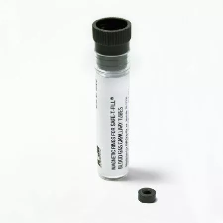 Ram Scientific Magnetic Ring SAFE-T-FILL 8.8 mm W x 3.9 mm L; Hole Diameter 3.9 mm, Dark Gray/Metal, Ferrite Magnet (ceramic), NonSterile For SAFE-T-FILL Blood Gas Capillary Tubes and Mixing Wires - M-1049893-3887 - Case of 100