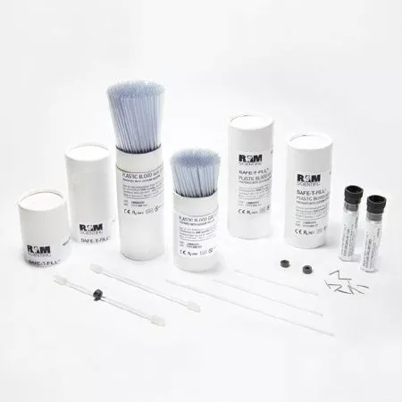 Ram Scientific Safe-T-Fill Capillary Blood Collection Tube Blood Gas Tube Balanced Heparin Additive 2.1 X 113 mm 150 µL Without Color Coding Without Closure Plastic Tube - M-529638-4399 - Case of 4
