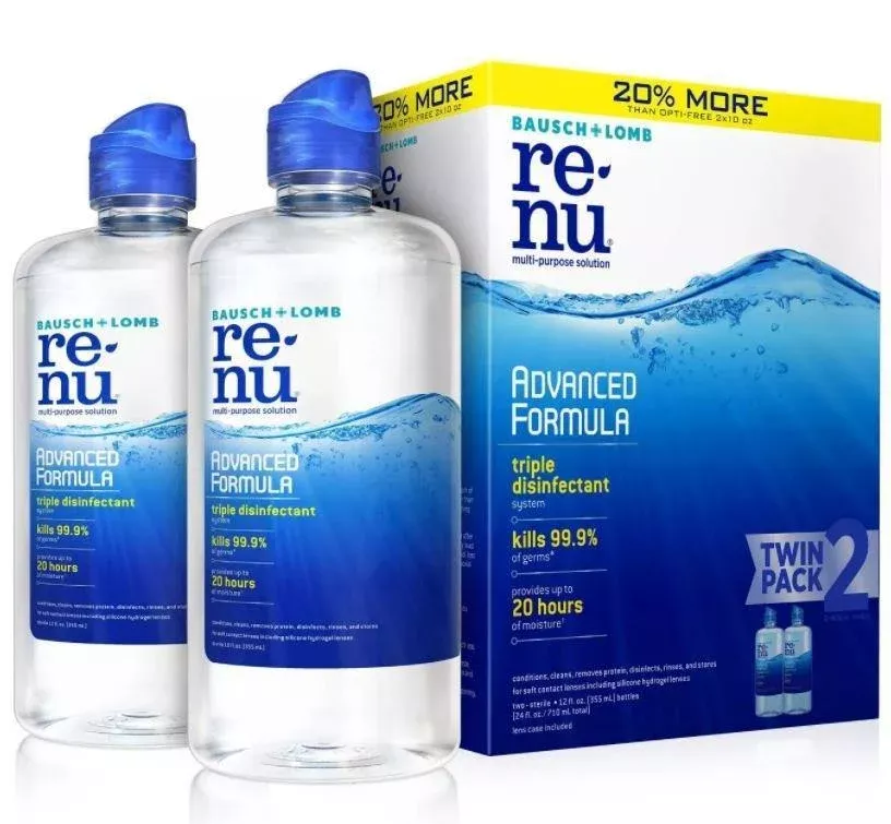 Renu Advanced Formula Multi-Purpose Contact Lens Solution, 12 oz. (Twin Pack)