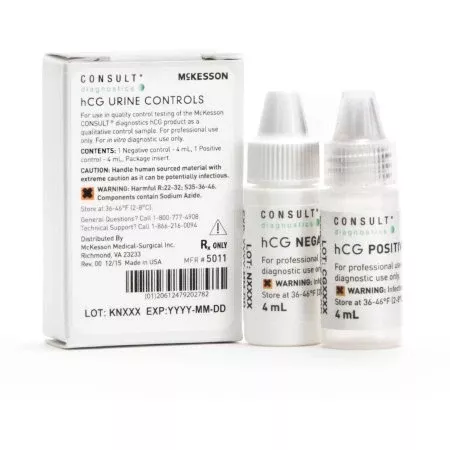 Reproductive Endocrinology Assay Control Kit McKesson Consult™ Pregnancy (hCG) Testing Positive Level / Negative Level 2 X 4 mL - M-951315-1362 - Box of 1