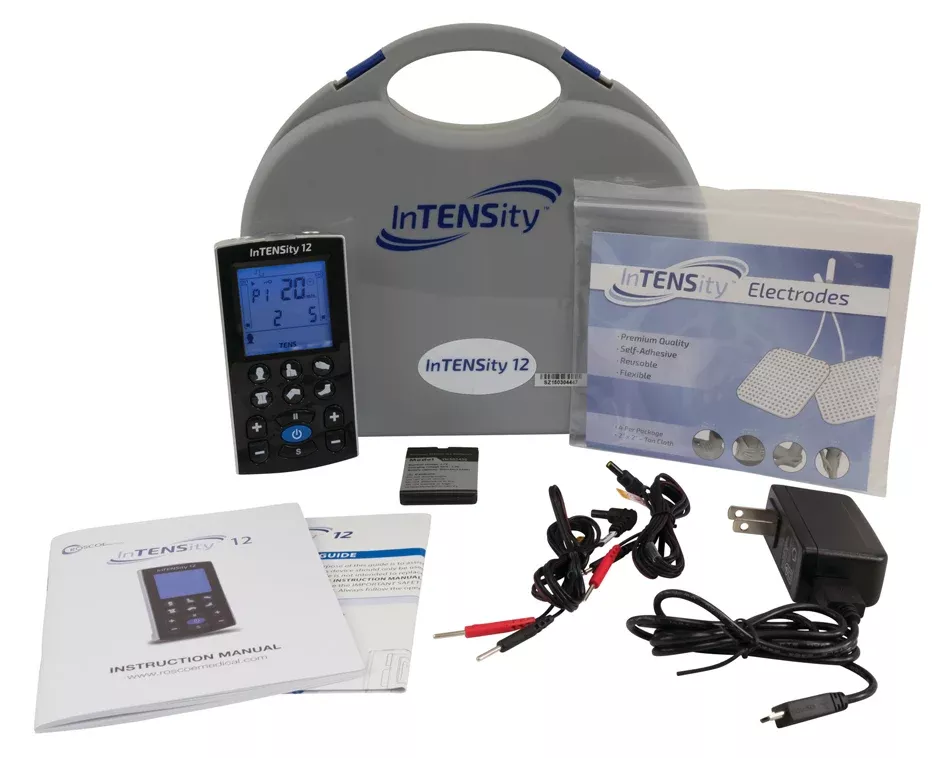 Roscoe InTENSity™ 12 Digital Transcutaneous Electric Nerve Stimulation Unit, 11.7cm x 6cm x 2.1cm