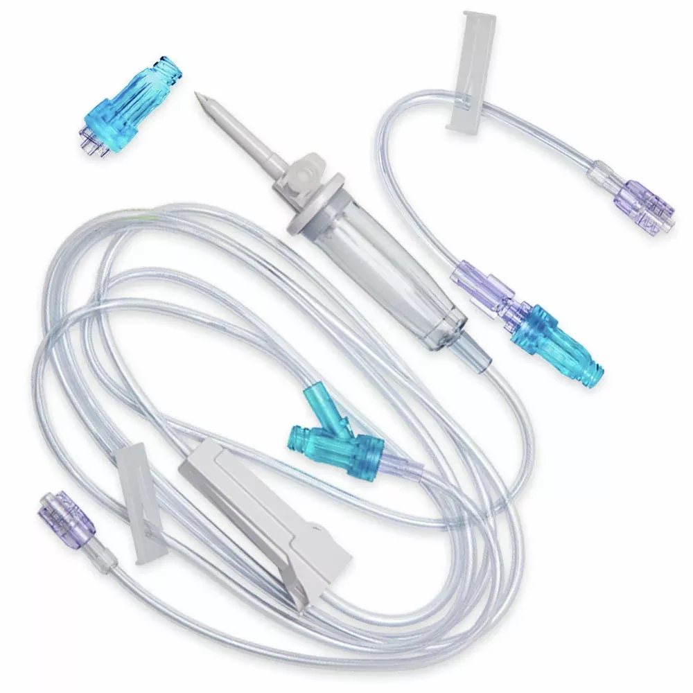 Safeday IV Administration Set 84" Tubing 2 Ports, 15 drops/mL Drip Rate