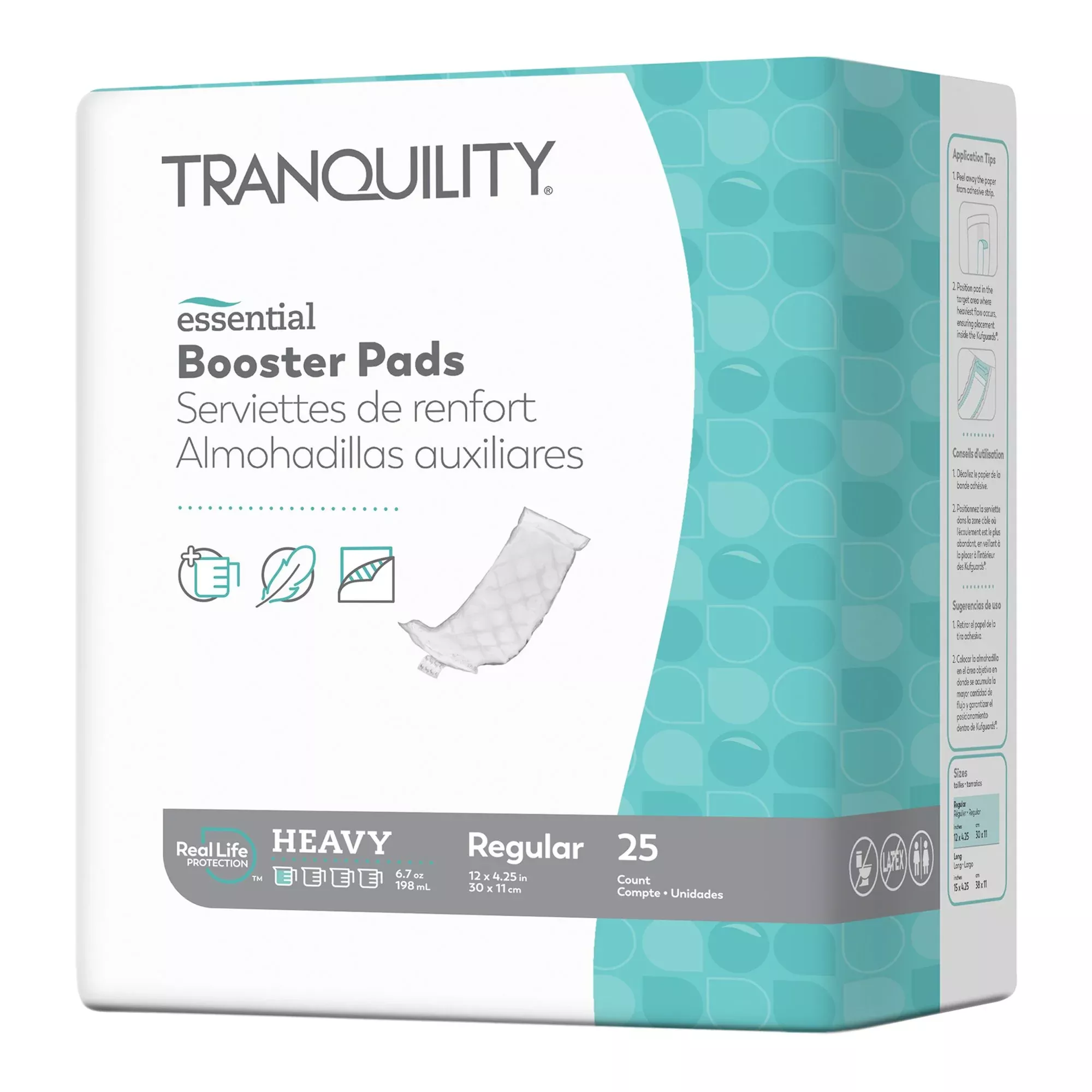 Select Added Absorbency Incontinence Booster Pad, 4¼ x 12 Inch