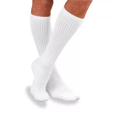 SensiFoot Knee-High Mild Compression Diabetic Sock, Small, White