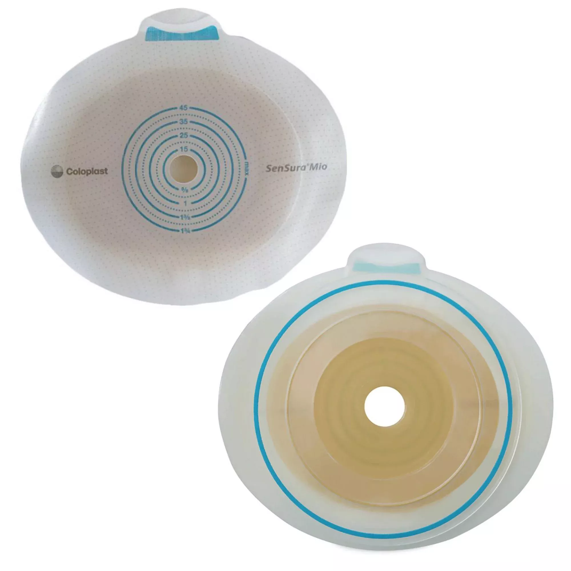SenSura Mio Click Ostomy Barrier, 25 mm Stoma Opening, Green Match