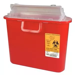 SHARPS-tainer Stackable Sharps Container, 5.4qt Capacity