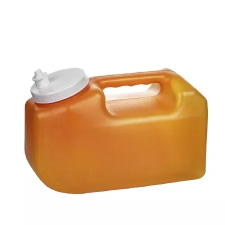 Simport Scientific 24 Hour Urine Specimen Collection Container Urisafe 4-1/2 X 6-1/4 X 9-5/8 Inch Polyethylene 3,000 mL (101 oz.) Screw Cap Unprinted NonSterile - M-1035055-1571 - Case of 40