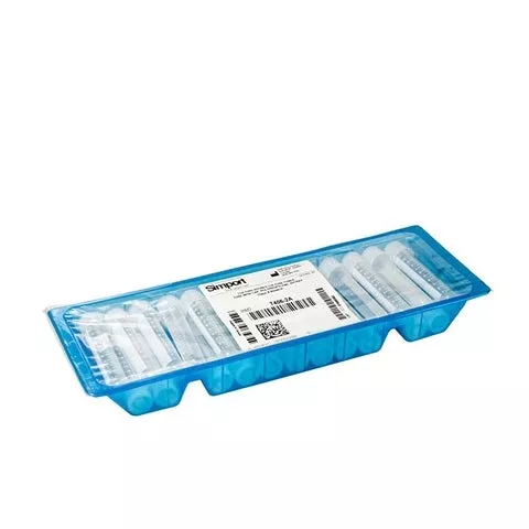 Simport Scientific Cultubes™ Test Tube Round Bottom Plain 17 X 95 mm 14 mL Without Color Coding Screw Cap Polypropylene Tube - M-1035212-1001 - Case of 500