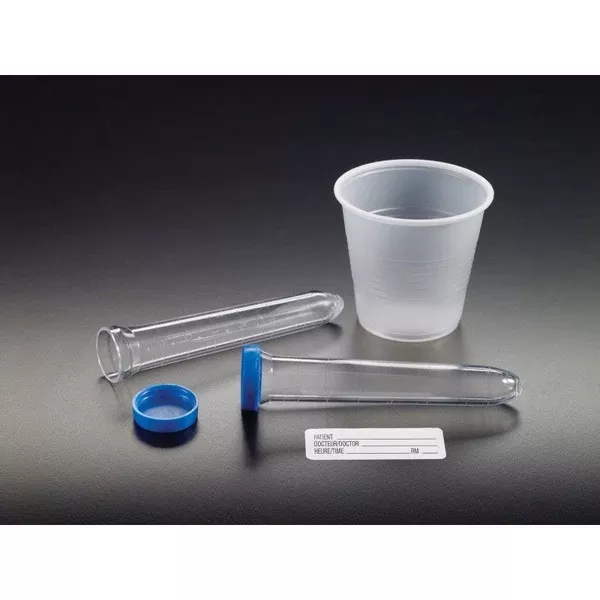 Simport Scientific Urinalysis Tube Round Bottom Plain 21 X 105 mm 15 mL Without Color Coding Screw Cap Polystyrene Tube - M-1035217-2014 - Case of 500