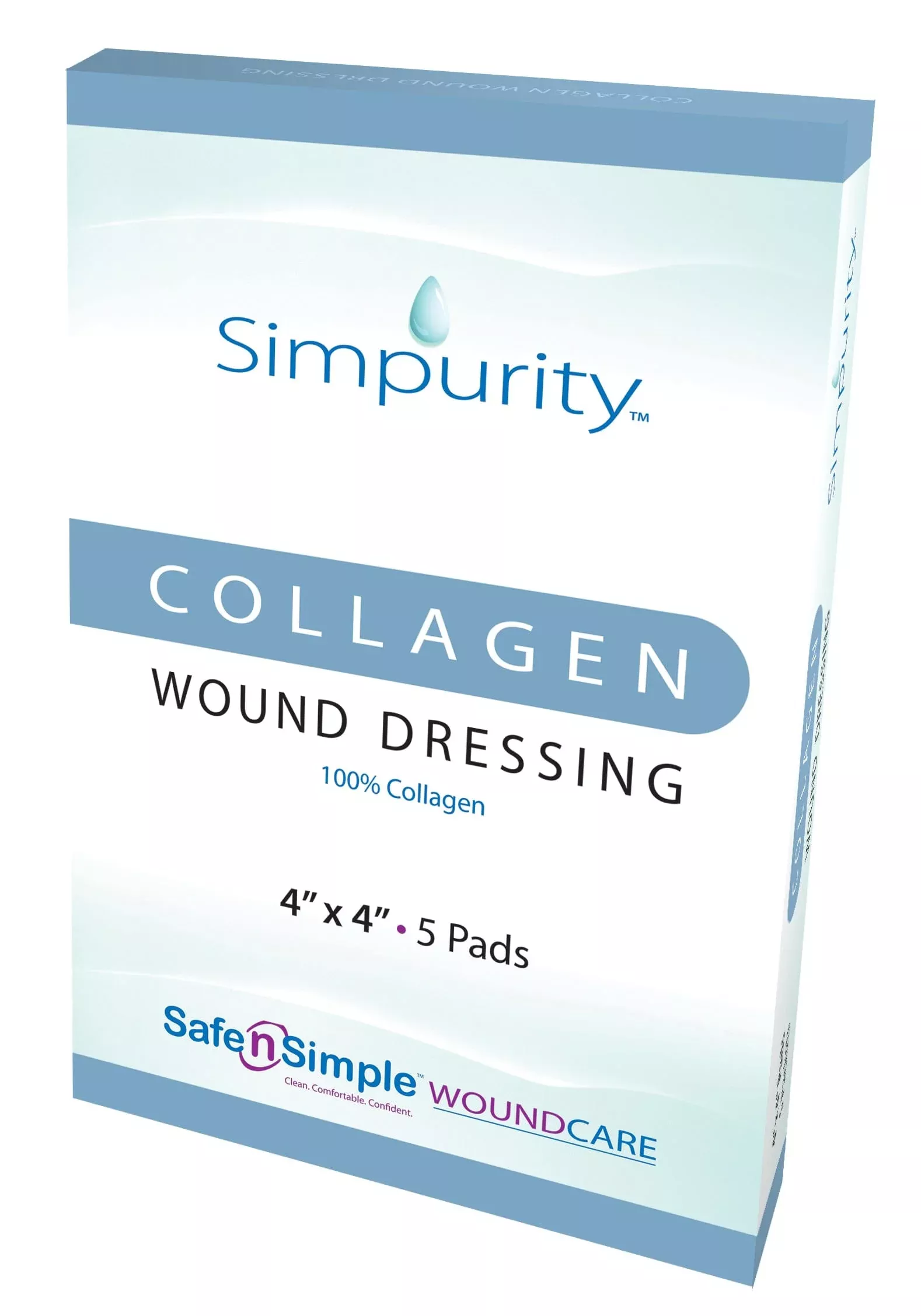 Simpurity Collagen Pad Wound Dressing, 4" x 4"