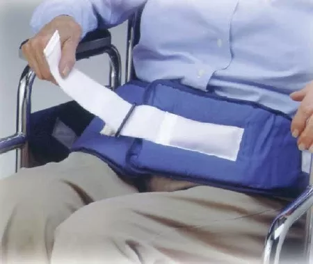 Skil-Care Chair Waist Belt Restraint Resident-Release Soft-Belt One Size Fits Most Hook and Loop Closure 1-Strap - M-212690-4103 - Each