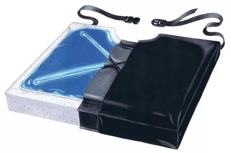 Skil-Care Coccyx Support Seat Cushion Thin-Line X-Cushion 16 W X 16 D X 2-1/2 H Inch Foam / Gel - M-822505-2024 - Each