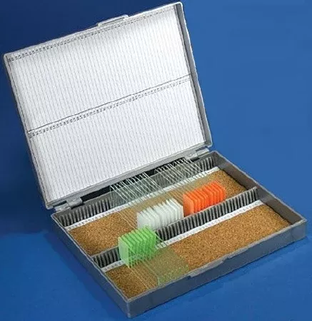 Slide Storage Box McKesson Grey ABS Plastic / Cork 100 Slide Capacity - M-1177716-1384 - Each