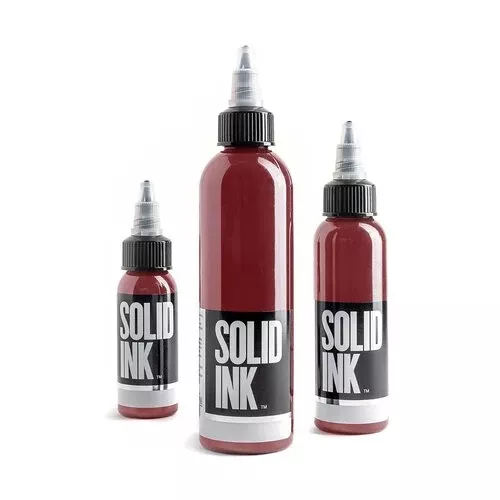 Solid Tattoo Ink Burgundy, 1oz, Each, Ink-Solid_004-1oz