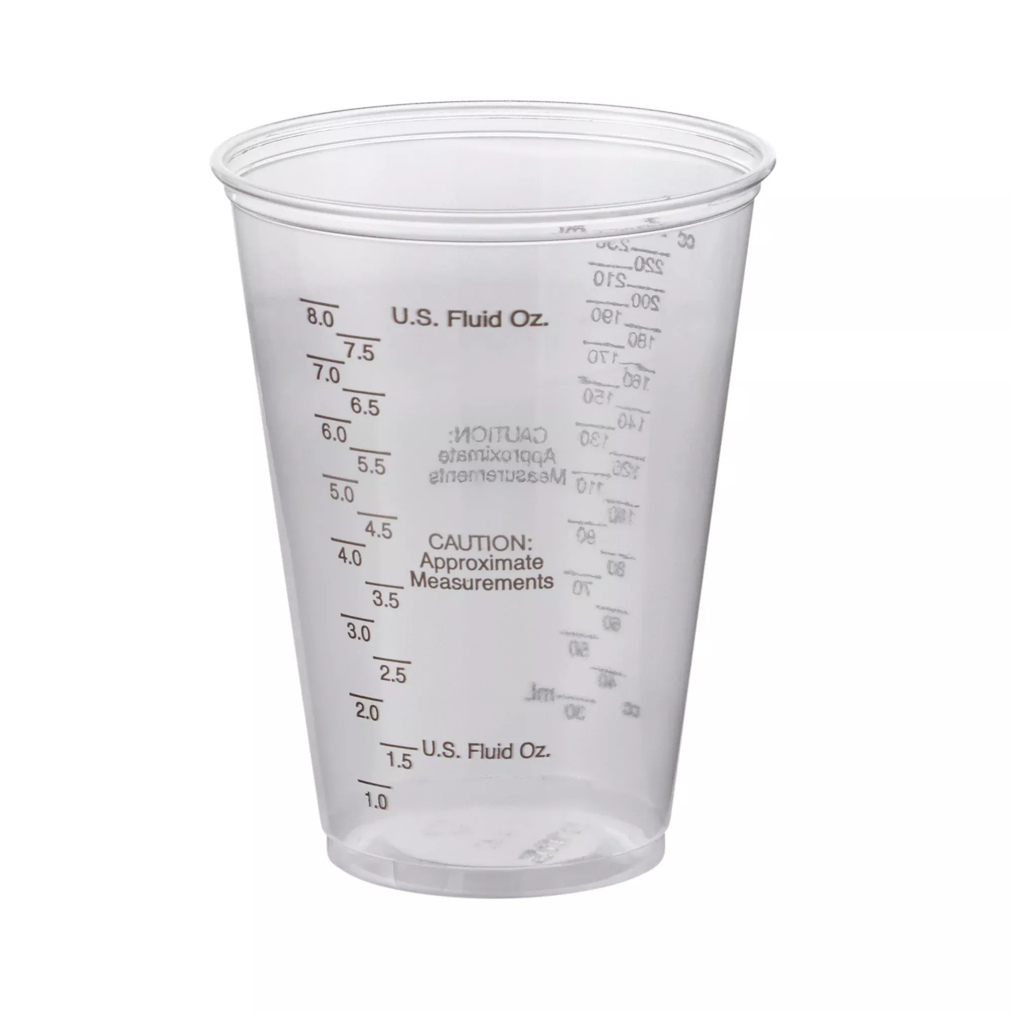 Solo Graduated Drinking Cup, Ultra Clear, 10 oz, Clear Plastic, Disposable