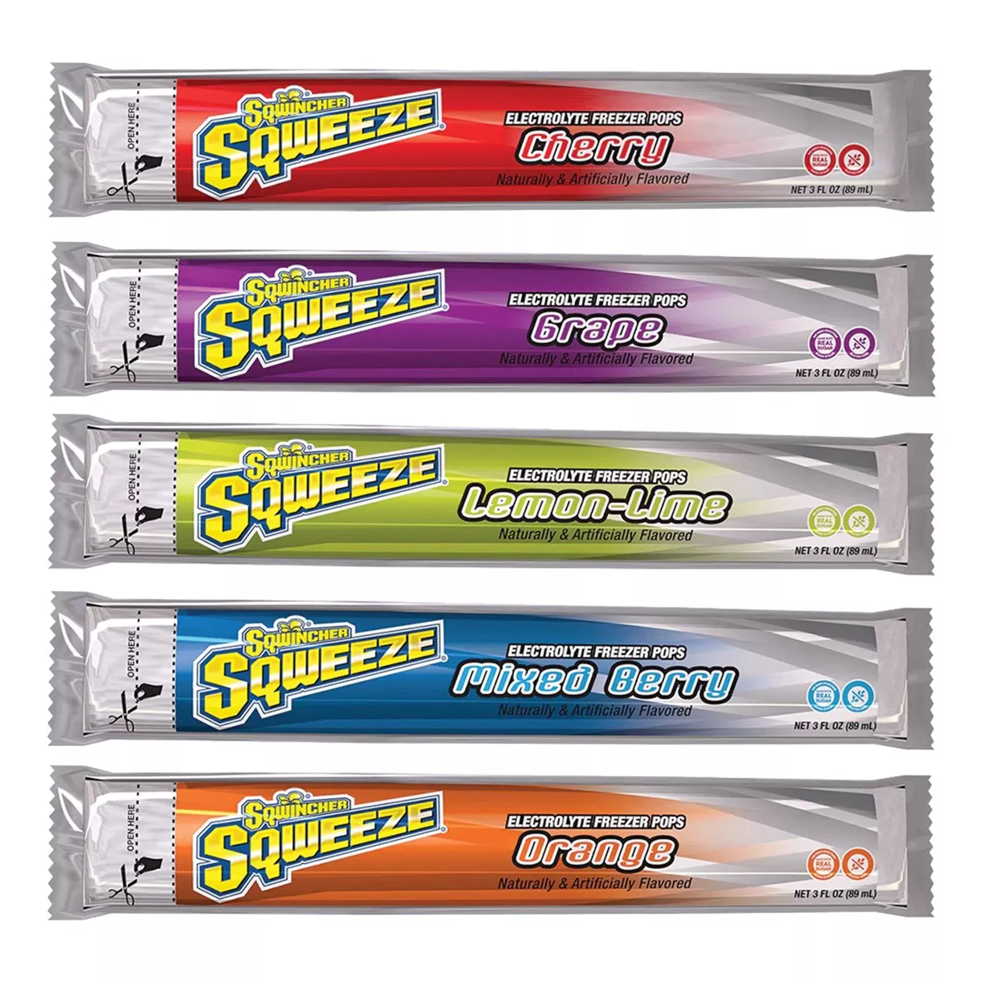 Sqwincher Squeeze Assorted Flavors Electrolyte Freeze Pop