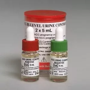 Stanbio Laboratory Reproductive Endocrinology Assay hCG Control Solution, High Positive and Negative Pregnancy (hCG) Testing High Positive Level / Negative Level 2 X 5 mL - M-500303-2667 - Box of 2