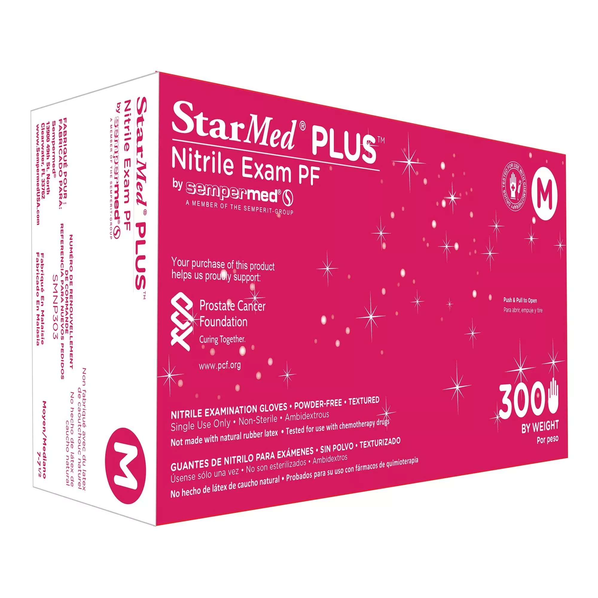 StarMed Plus™ Nitrile Exam Glove, Medium, Blue