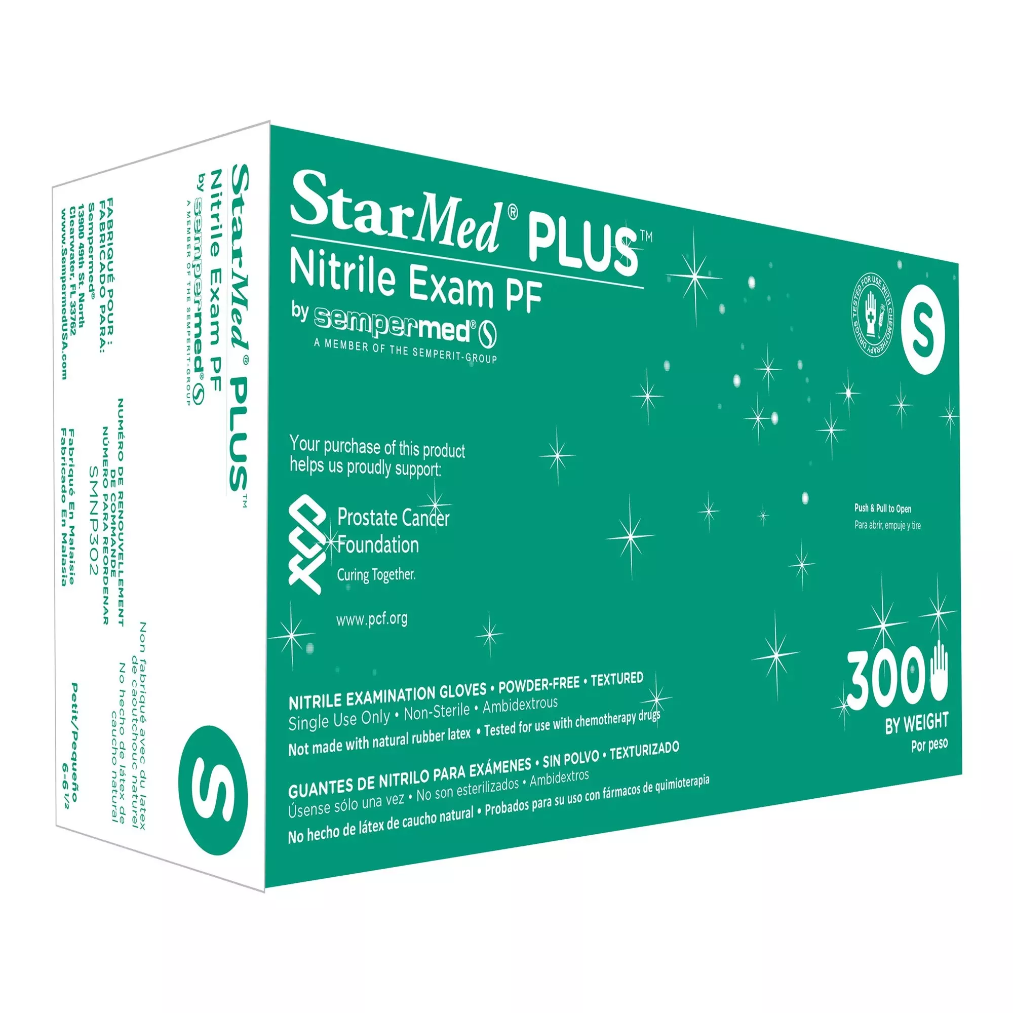 StarMed Plus™ Nitrile Exam Glove, Small, Blue