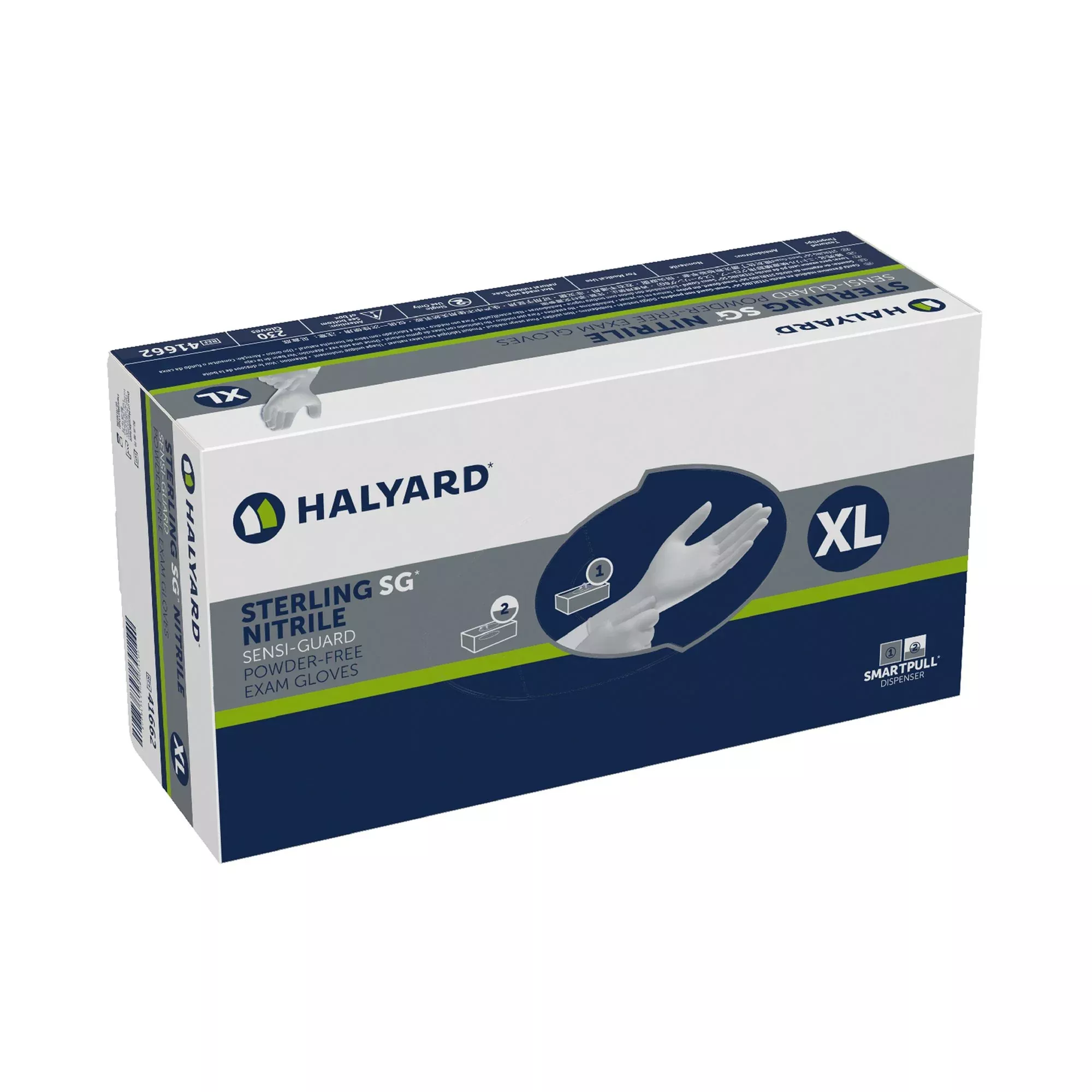 Sterling SG Nitrile Exam Glove, Extra Large, Silver