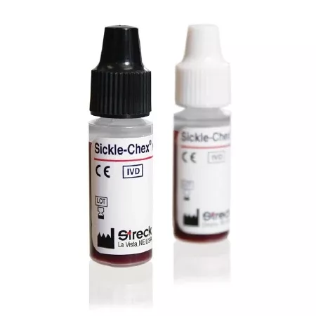 Streck Laboratories Sickle Cell Screening Test, Hemoglobin Electrophoresis Control Sickle-Chex Whole Blood HGB S Positive Level / Negative Level 2 X 2.5 mL - M-660879-1769 - Pack of 2