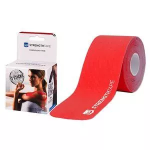 StrengthTape Kinesiology Tape 5M Precut Roll, Red, 16'4" L x 2" W