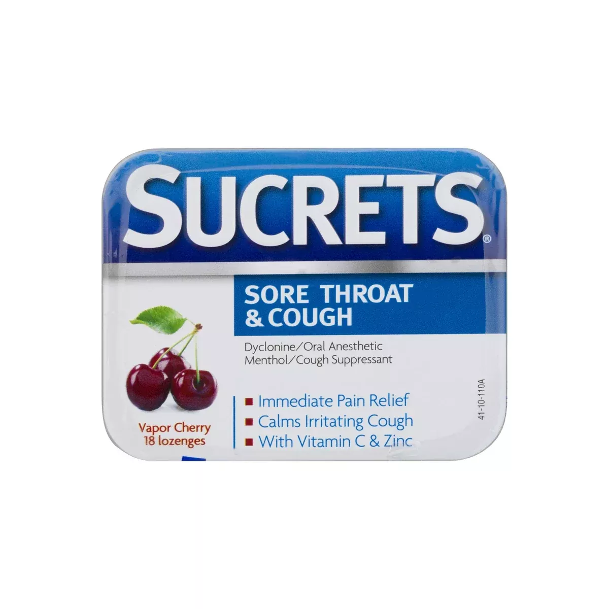 Sucrets Vapor Cherry Sore Throat and Cough Lozenges, 18 ct.