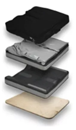 Sunrise Medical Seat Back Cushion JAY J2™ Deep Contour 19 W X 20 D Inch Foam / Aluminum - M-690787-3306 - Each