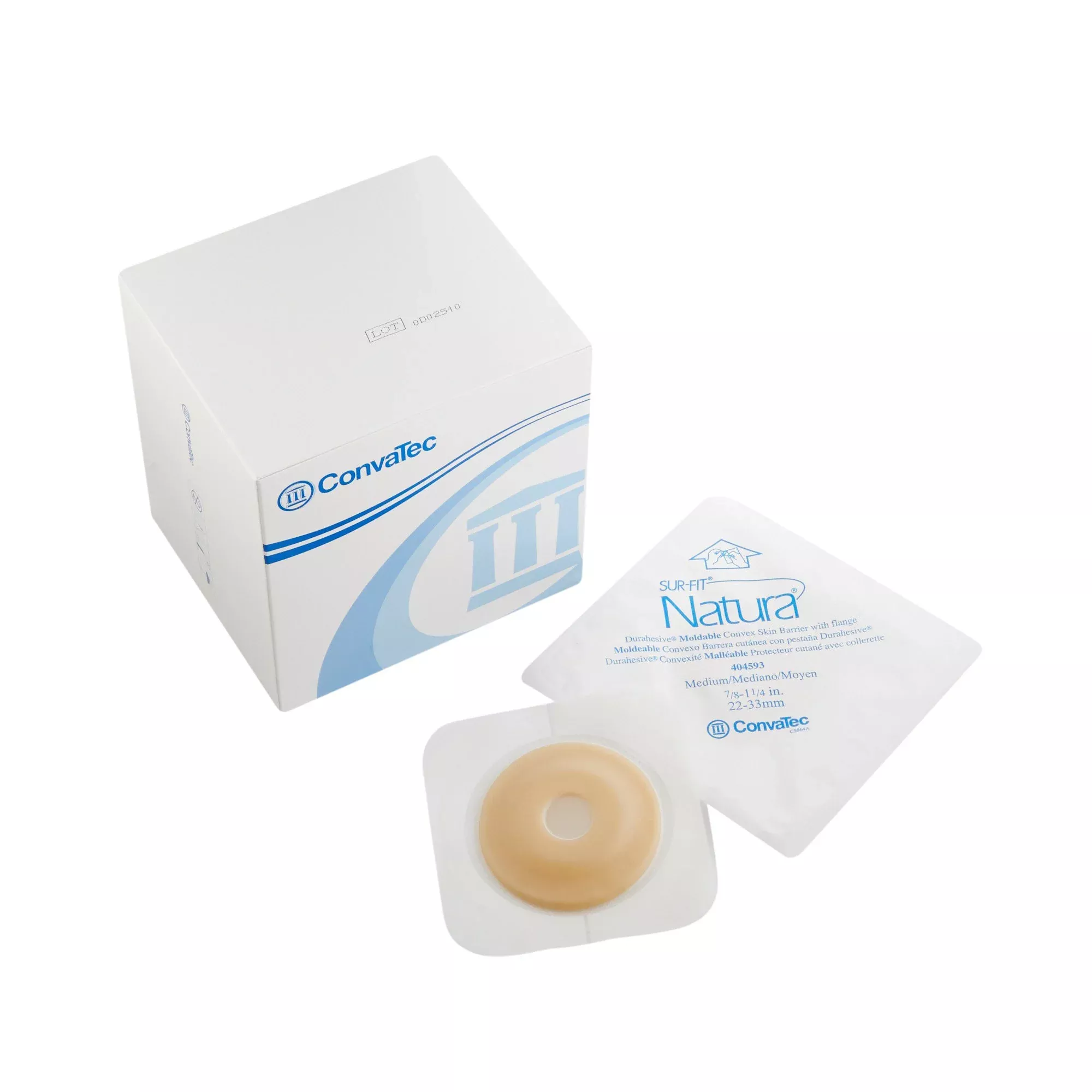 Sur-Fit Natura Extended Wear Ostomy Barrier, 45 mm Flange, .8 – 1.25 Inch Stomas
