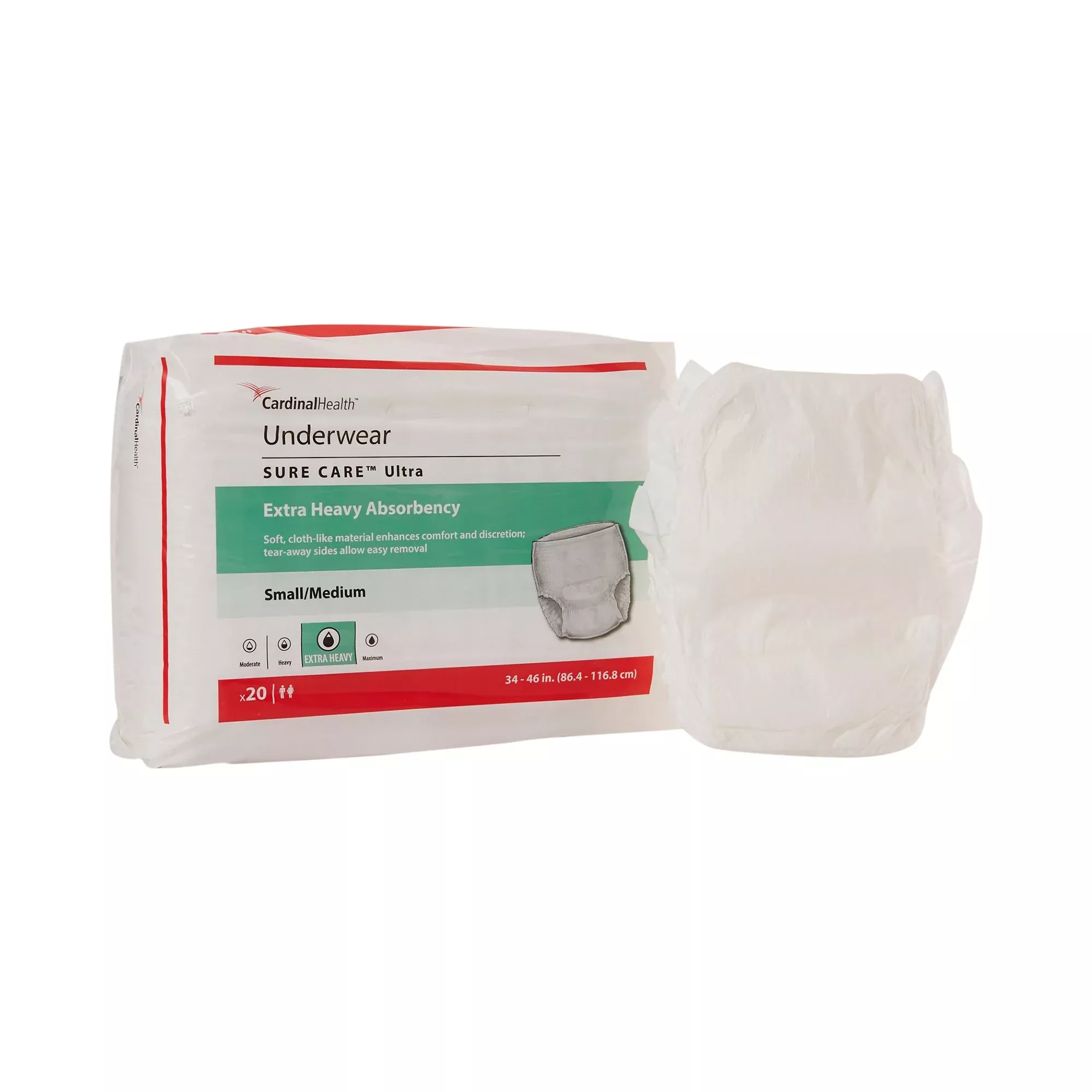 Sure Care™ Ultra Extra Heavy Absorbent Underwear, Small / Medium