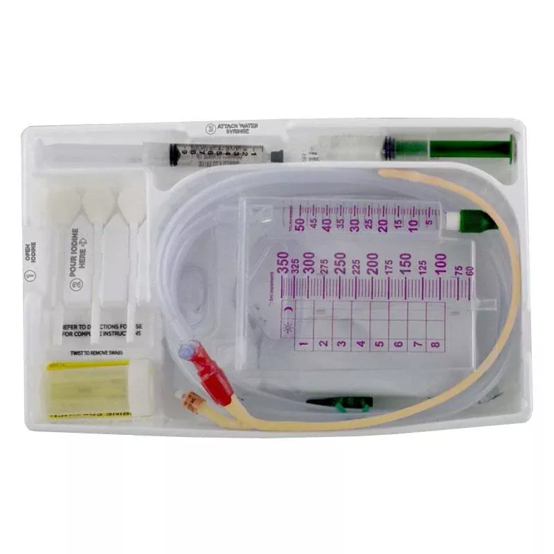 SURESTEP Foley Tray, LUBRICATH, Drainage Bag, STATLOCK Stabilization Device, 14 fr