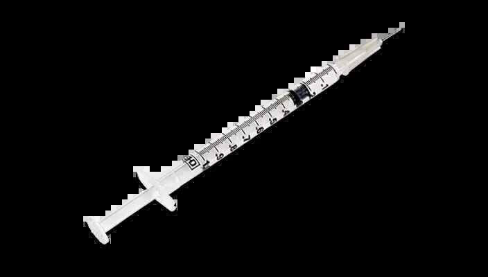 Syringe 1mL S/T with Needle, 27 x3/8 IB