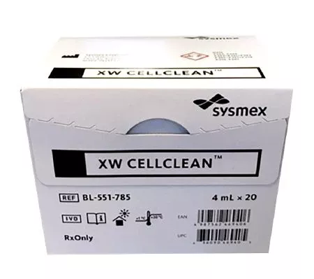 Sysmex America Reagent XW CELLCLEAN Hematology Cleaning Agent For Sysmex XW-100™ Automated Hematology Analyzer 20 X 4 mL - M-1086166-2478 - Box of 1