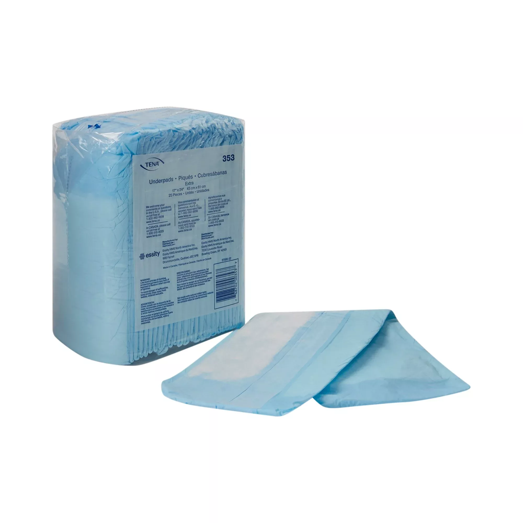 Tena Extra Absorbent Underpad, 17 x 24 Inch