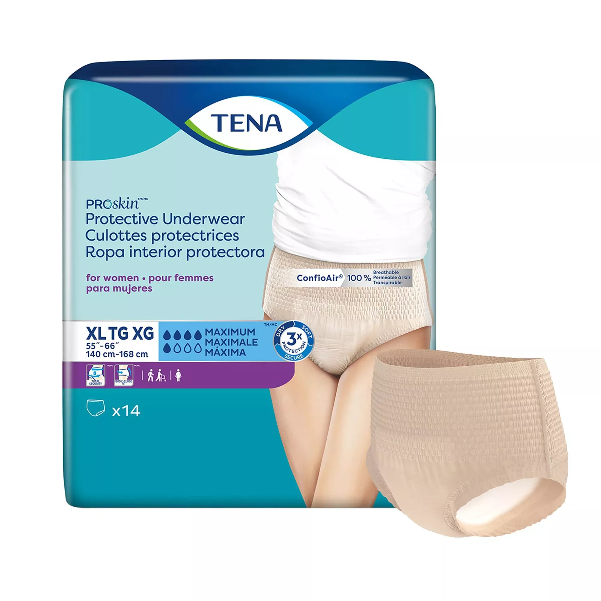 Tena ProSkin™ Maximum Absorbent Underwear for Women, Extra Large