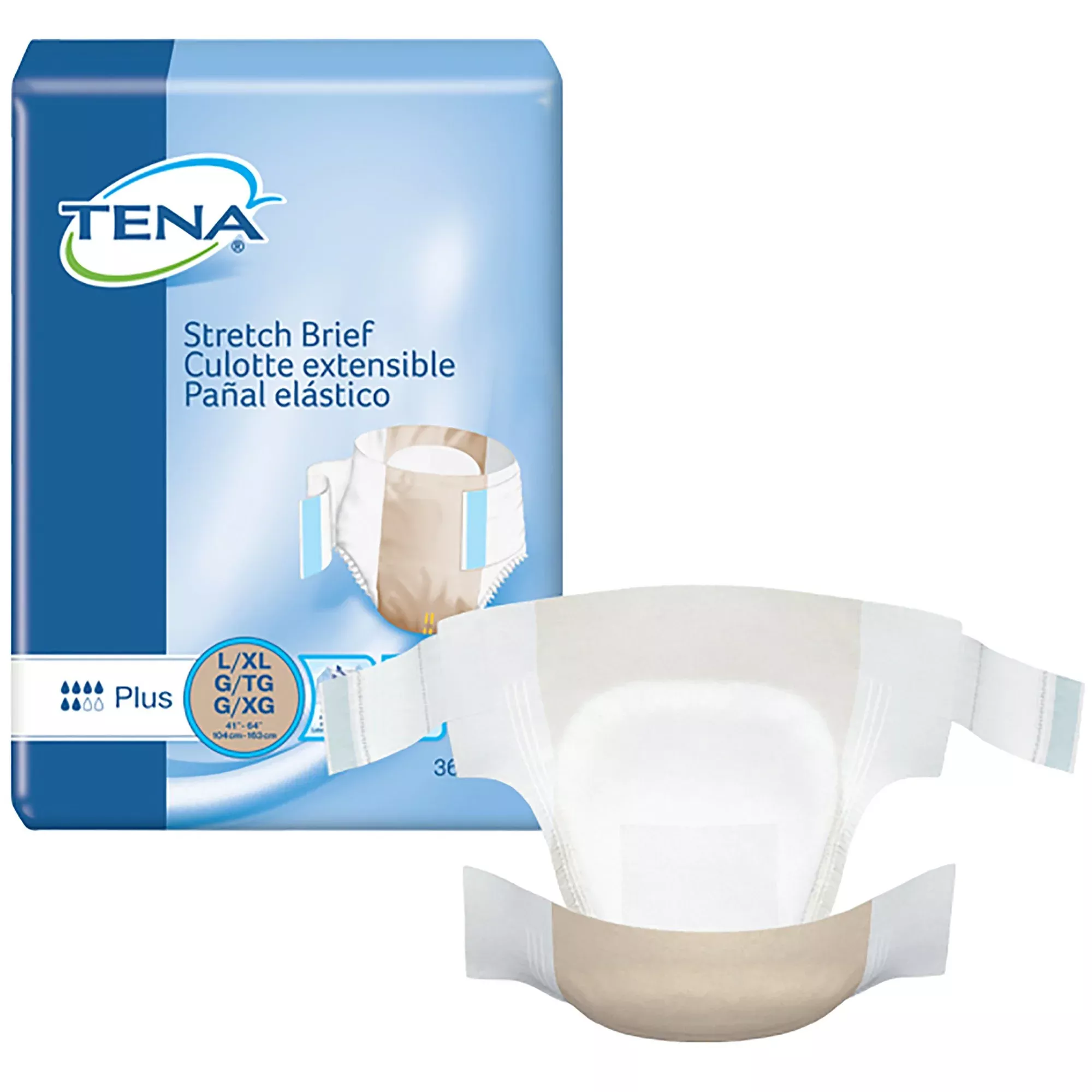 Tena Stretch™ Plus Incontinence Brief, Large / Extra Large