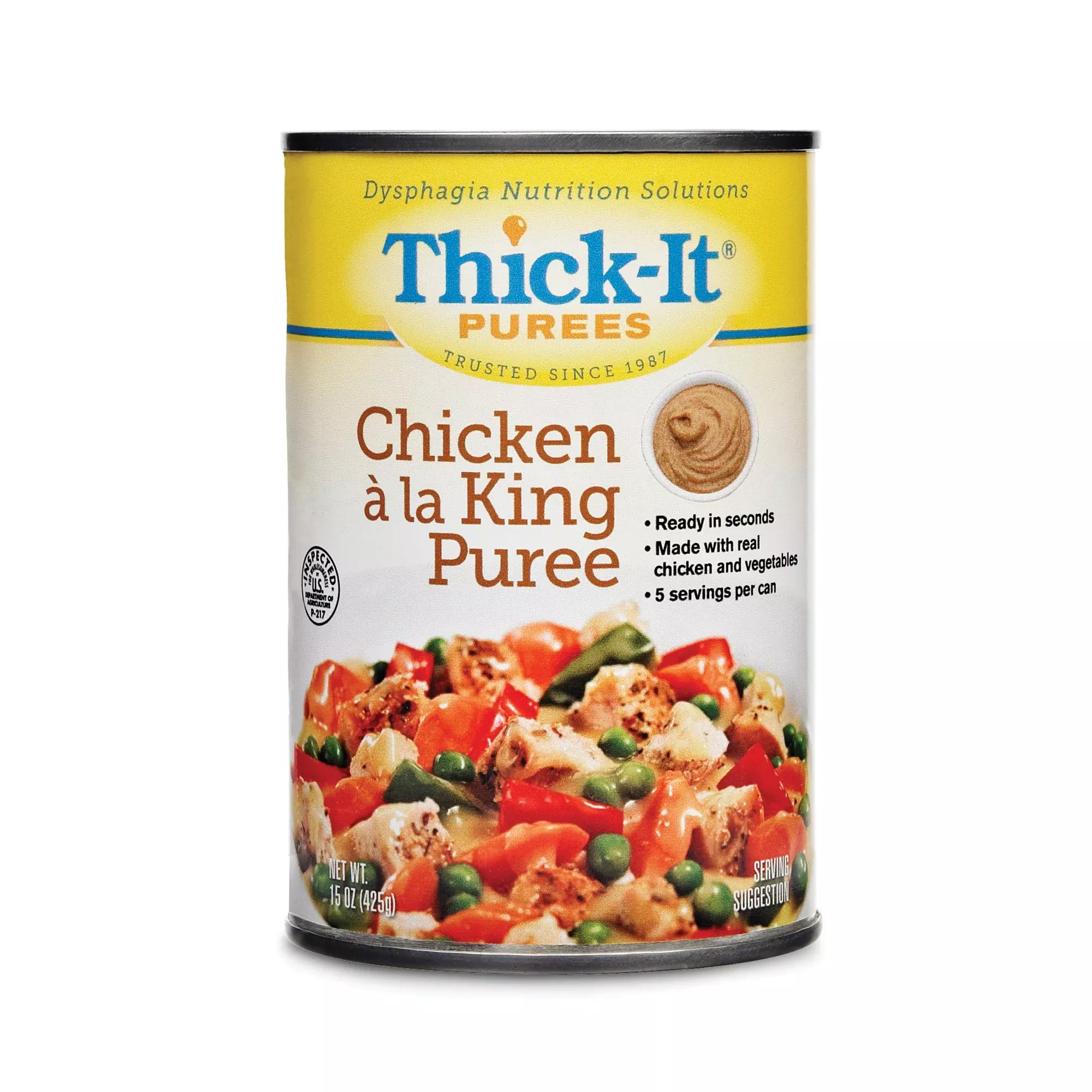 Thick-It Purees Chicken à la King Purée Thickened Food, 15-ounce Can