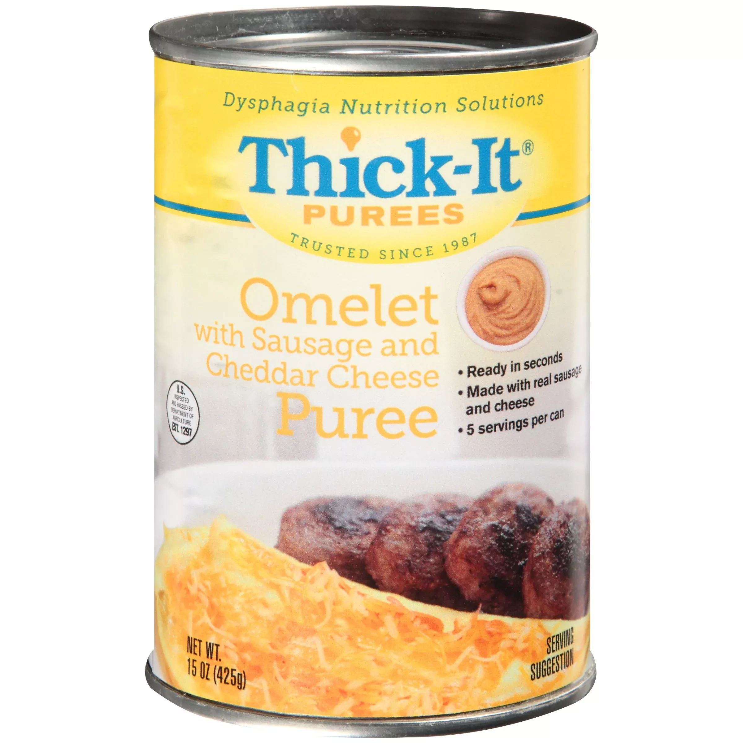 Thick-It Purees Omelet with Sausage and Cheddar Cheese Thickened Food