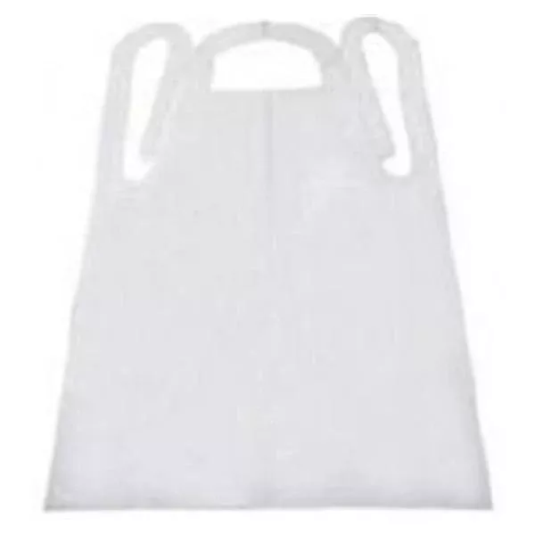 Tidi ProductsApron Polyester FoodCare Unisex White 24 in x 42 in Adult Ea, 100 EA/BX (10412)