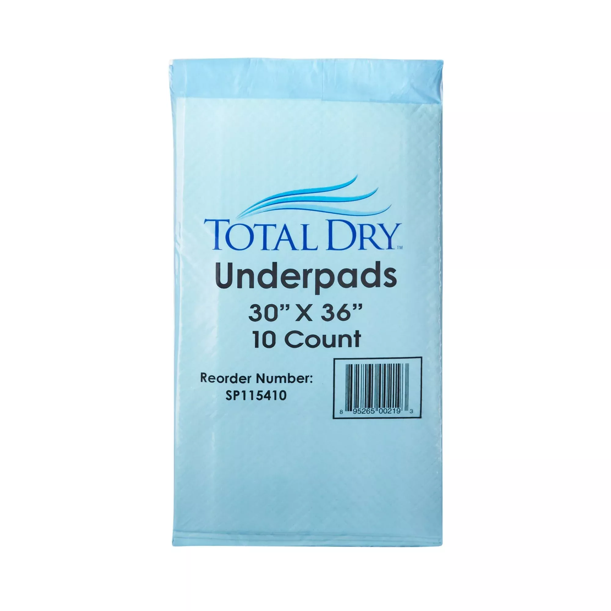 TotalDry™ Incontinence Underpads, Heavy Absorbency, Blue, 30 x 36 Inch