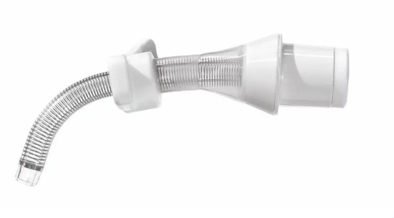 TRACOE Silcosoft Trach Tube 3.5 X 34mm, proximally longer, Uncuffed, Silicone