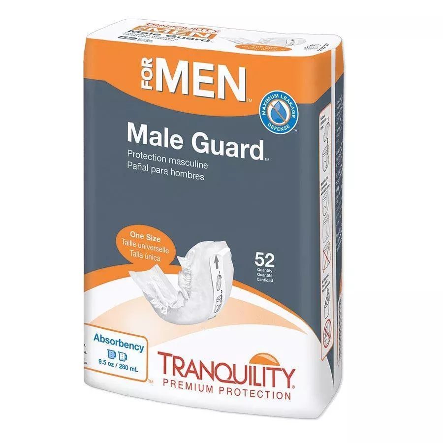 Tranquility Incontinence Male Guard, 9.5 oz Capacity, 5.25" x 12.25"