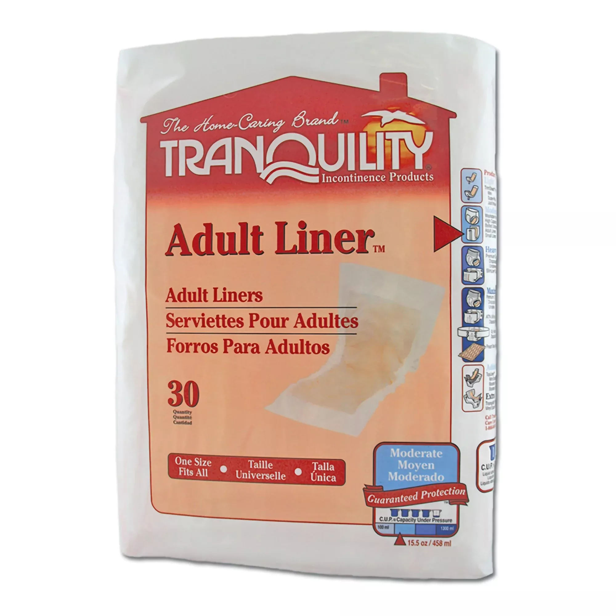 Tranquility Moderate Incontinence Liner, 9 x 24 Inch
