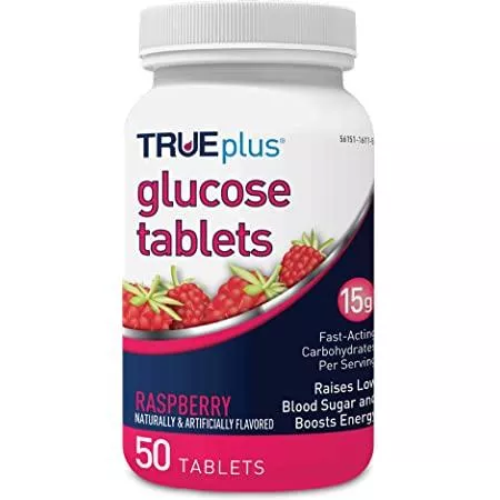 Trividia TRUEplus Glucose Tablet, 50 Count, Raspberry