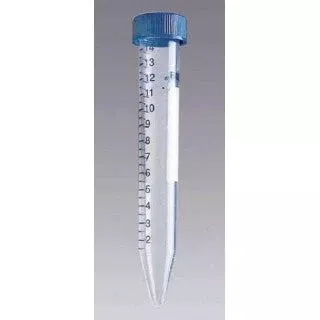 Troy Biologicals Falcon Centrifuge Tube Conical Bottom Plain 17 X 120 mm 15 mL Blue Screw Cap Polystyrene Tube - M-914241-4091 - Box of 50